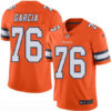 Men’s Denver Broncos #76 Max Garcia Orange 2016 Color Rush Stitched NFL Nike Limited Jersey