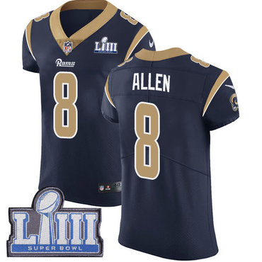 #8 Elite Brandon Allen Navy Blue Nike NFL Home Men’s Jersey Los Angeles Rams Vapor Untouchable Super Bowl LIII Bound