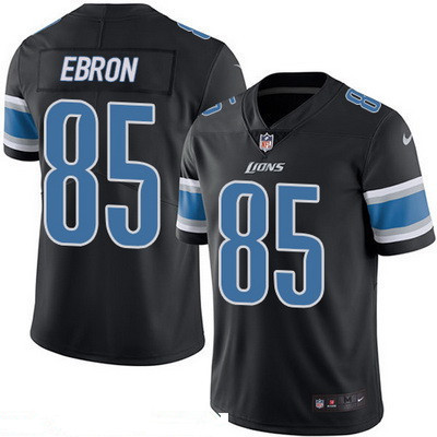 Men’s Detroit Lions #85 Eric Ebron Black 2016 Color Rush Stitched NFL Nike Limited Jersey