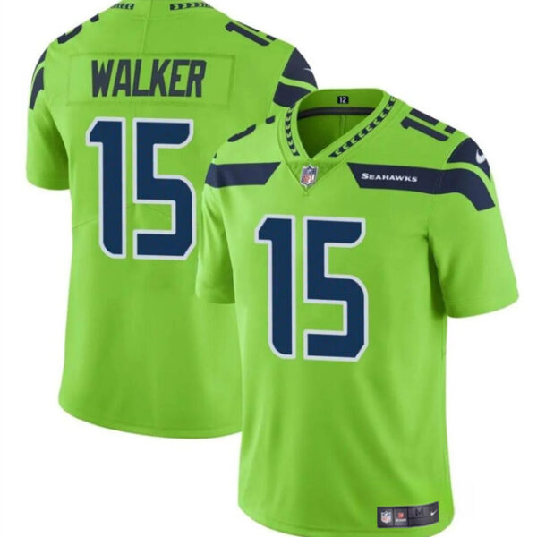 Men’s Seattle Seahawks #15 P.J. Walker Green Vapor Limited Football Stitched Jersey