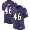 Nike Baltimore Ravens #46 Morgan Cox Purple Team Color Men’s Stitched NFL Vapor Untouchable Limited Jersey