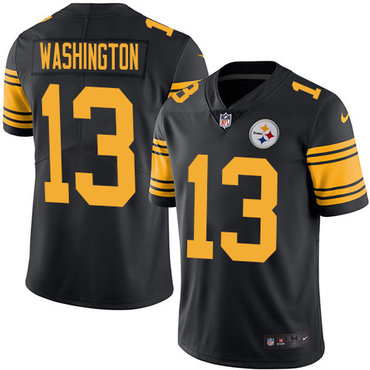 Nike Pittsburgh Steelers #13 James Washington Black Men’s Stitched NFL Limited Rush Jersey