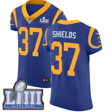 Men’s Los Angeles Rams #37 Sam Shields Royal Blue Nike NFL Alternate Vapor Untouchable Super Bowl LIII Bound Elite Jersey