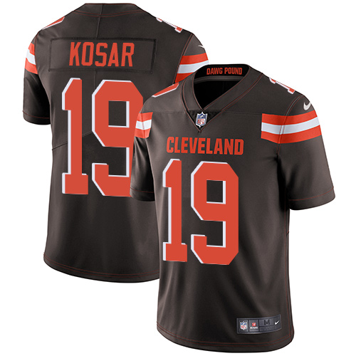 Nike Cleveland Browns #19 Bernie Kosar Brown Team Color Men’s Stitched NFL Vapor Untouchable Limited Jersey