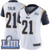 #21 Limited Aqib Talib White Nike NFL Road Women’s Jersey Los Angeles Rams Vapor Untouchable Super Bowl LIII Bound