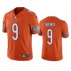 Men’s Chicago Bears #9 Jaquan Brisker Orange Vapor untouchable Limited Stitched Jersey