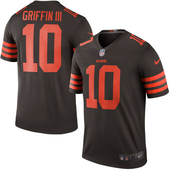 Men’s Cleveland Browns #10 Robert Griffin III Nike Brown Color Rush Legend Jersey