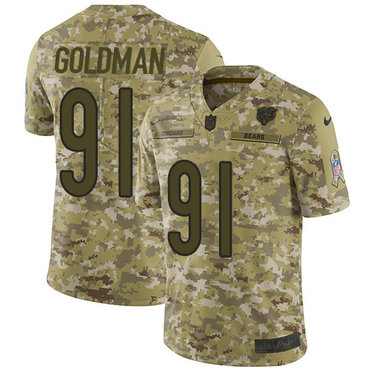 Nike Bears #91 Eddie Goldman Camo Men’s Stitched NFL Limited Rush Jersey