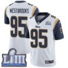 #95 Limited Ethan Westbrooks White Nike NFL Road Men’s Jersey Los Angeles Rams Vapor Untouchable Super Bowl LIII Bound