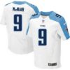 Men’s Tennessee Titans #9 Steve McNair Nike White Elite Jersey