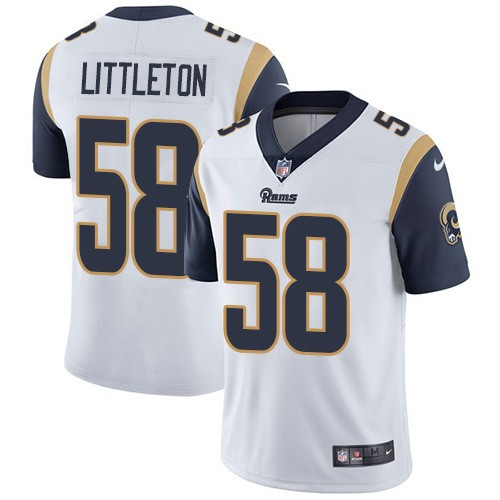 Nike Rams #58 Cory Littleton White Men’s Stitched NFL Vapor Untouchable Limited Jersey
