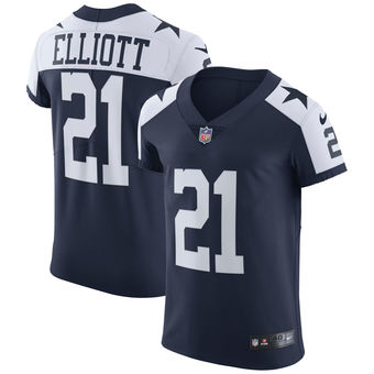 Men’s Dallas Cowboys Ezekiel Elliott Nike Navy Alternate Vapor Untouchable Elite Jersey