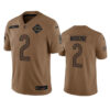Men’s Chicago Bears #2 DJ Moore 2023 Brown Salute To Service Limited Football Stitched Jersey