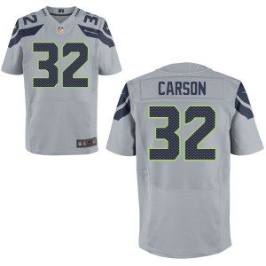 Men’s Nike Seattle Seahawks #32 Chris Carson Elite Gray Jersey