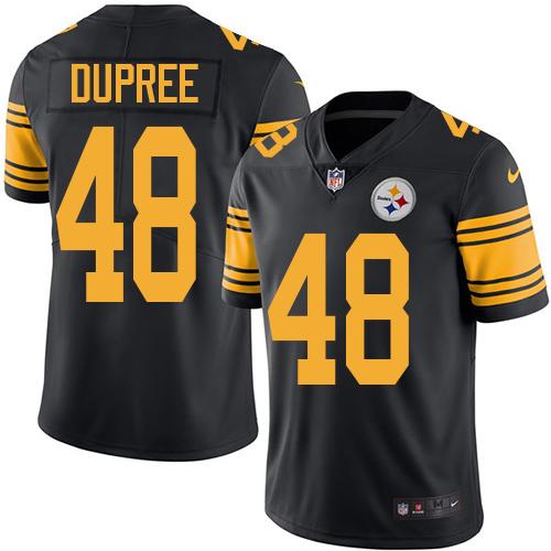 Nike Steelers #48 Bud Dupree Black Men’s Stitched NFL Limited Rush Jersey