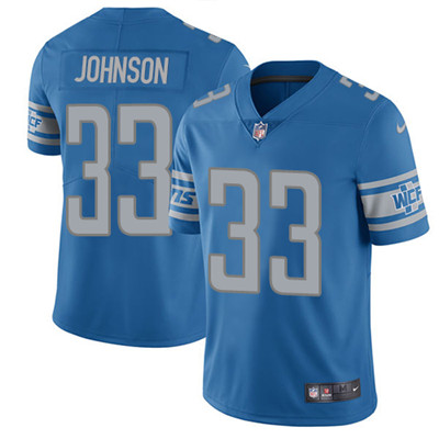 Nike Detroit Lions #33 Kerryon Johnson Blue Team Color Men’s Stitched NFL Vapor Untouchable Limited Jersey
