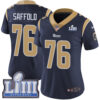 #76 Limited Rodger Saffold Navy Blue Nike NFL Home Women’s Jersey Los Angeles Rams Vapor Untouchable Super Bowl LIII Bound
