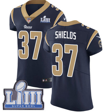 #37 Elite Sam Shields Navy Blue Nike NFL Home Men’s Jersey Los Angeles Rams Vapor Untouchable Super Bowl LIII Bound