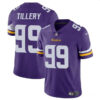 Men’s Minnesota Vikings #99 Jerry Tillery Purple Vapor Untouchable Limited Football Stitched Jersey