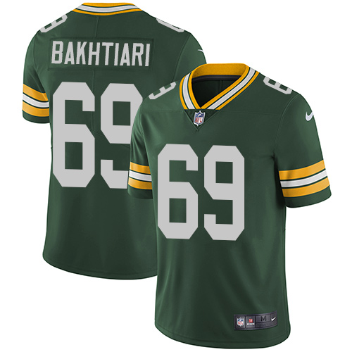 Nike Green Bay Packers #69 David Bakhtiari Green Team Color Men’s Stitched NFL Vapor Untouchable Limited Jersey