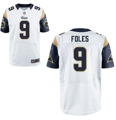 Men’s Los Angeles Rams #9 Nick Foles White Road NFL Nike Elite Jersey
