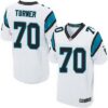 Men’s Carolina Panthers #70 Trai Turner White Road NFL Nike Elite Jersey