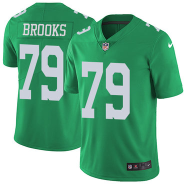 Nike Eagles #79 Brandon Brooks Green Men’s Stitched NFL Limited Rush Jersey