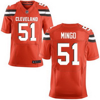 Men’s Cleveland Browns #51 Barkevious Mingo Orange Alternate 2015 NFL Nike Elite Jersey