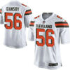 Men’s Cleveland Browns Brown #56 Karlos Dansby White Road 2015 NFL Nike Elite Jersey