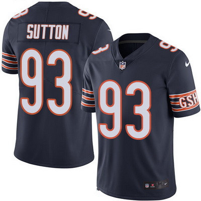 Men’s Chicago Bears #93 Will Sutton Navy Blue 2016 Color Rush Stitched NFL Nike Limited Jersey