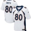 Men’s Denver Broncos #80 Rod Smith White Retired Player NFL Nike Elite Jersey