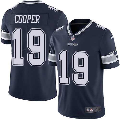 Nike Dallas Cowboys #19 Amari Cooper Navy Blue Team Color Men’s Stitched NFL Vapor Untouchable Limited Jersey