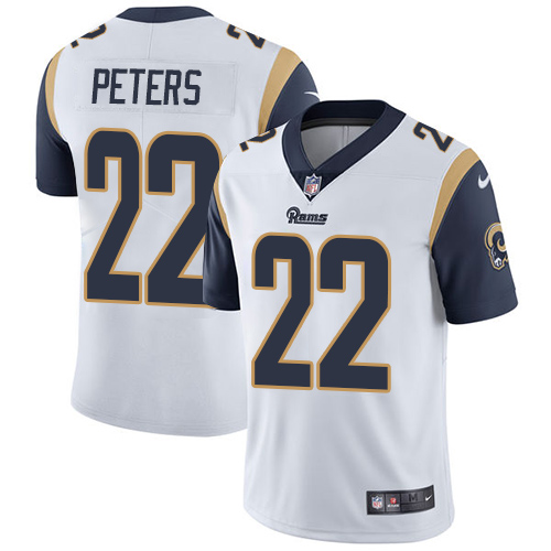 Nike Los Angeles Rams #22 Marcus Peters White Men’s Stitched NFL Vapor Untouchable Limited Jersey