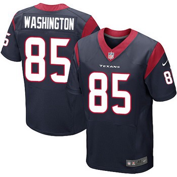 Men’s Houston Texans #85 Nate Washington Navy Blue Team Color NFL Nike Elite Jersey