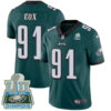 Nike Eagles #91 Fletcher Cox Midnight Green Team Color Super Bowl LII Champions Men’s Stitched NFL Vapor Untouchable Limited Jersey