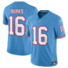Men’s Tennessee Titans #16 Treylon Burks Light Blue 2023 F.U.S.E. Vapor Limited Throwback Stitched Football Jersey