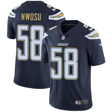 Nike Chargers #58 Uchenna Nwosu Navy Blue Team Color Men’s Stitched NFL Vapor Untouchable Limited Jersey