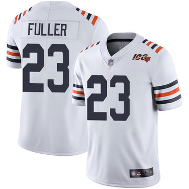 Bears #23 Kyle Fuller White Alternate Men’s Stitched Football Vapor Untouchable Limited 100th Season Jersey