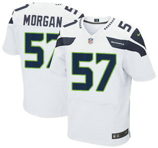 Men’s Seattle Seahawks #57 Mike Morgan White Road NFL Nike Elite Jersey