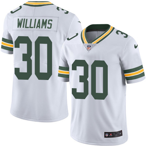 Nike Green Bay Packers #30 Jamaal Williams White Men’s Stitched NFL Vapor Untouchable Limited Jersey