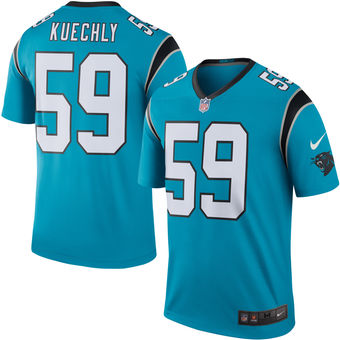 Men’s Carolina Panthers #59 Luke Kuechly Nike Blue Color Rush Legend Jersey