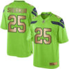 Nike Seahawks #25 Richard Sherman Green Men’s Stitched NFL Limited Gold Rush Jersey