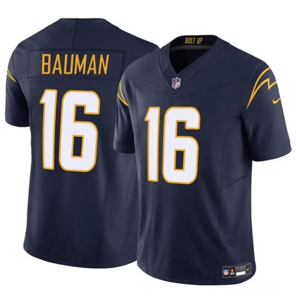 Men’s Los Angeles Chargers #16 Casey Bauman Navy 2024 F.U.S.E. Vapor Limited Football Stitched Jersey