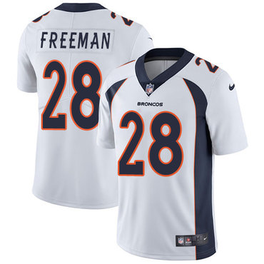 Nike Broncos #28 Royce Freeman White Men’s Stitched NFL Vapor Untouchable Limited Jersey