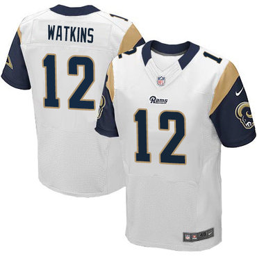 Nike Los Angeles Rams #12 Sammy Watkins White Men’s Stitched NFL Elite Jersey
