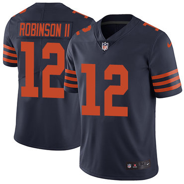 NMen’s ike Chicago Bears #12 Allen Robinson II Navy Blue Alternate Stitched NFL Vapor Untouchable Limited Jersey