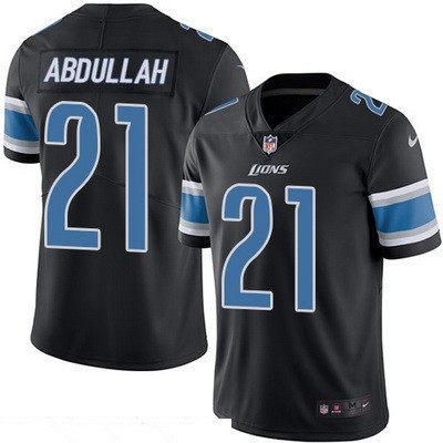 Men’s Detroit Lions #21 Ameer Abdullah Black 2016 Color Rush Stitched NFL Nike Limited Jersey