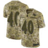Nike Ravens #40 Kenny Young Camo Men’s Stitched NFL Limited 2018 Salute To Service Jersey