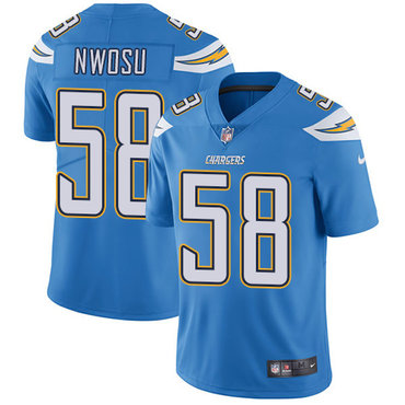 Nike Chargers #58 Uchenna Nwosu Electric Blue Alternate Men’s Stitched NFL Vapor Untouchable Limited Jersey
