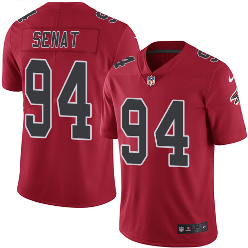 Nike Falcons #94 Deadrin Senat Red Men’s Stitched NFL Limited Rush Jersey